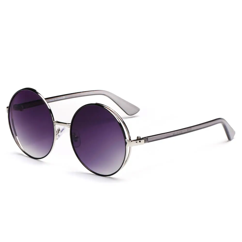Rhinestone Round Frame Sunglasses