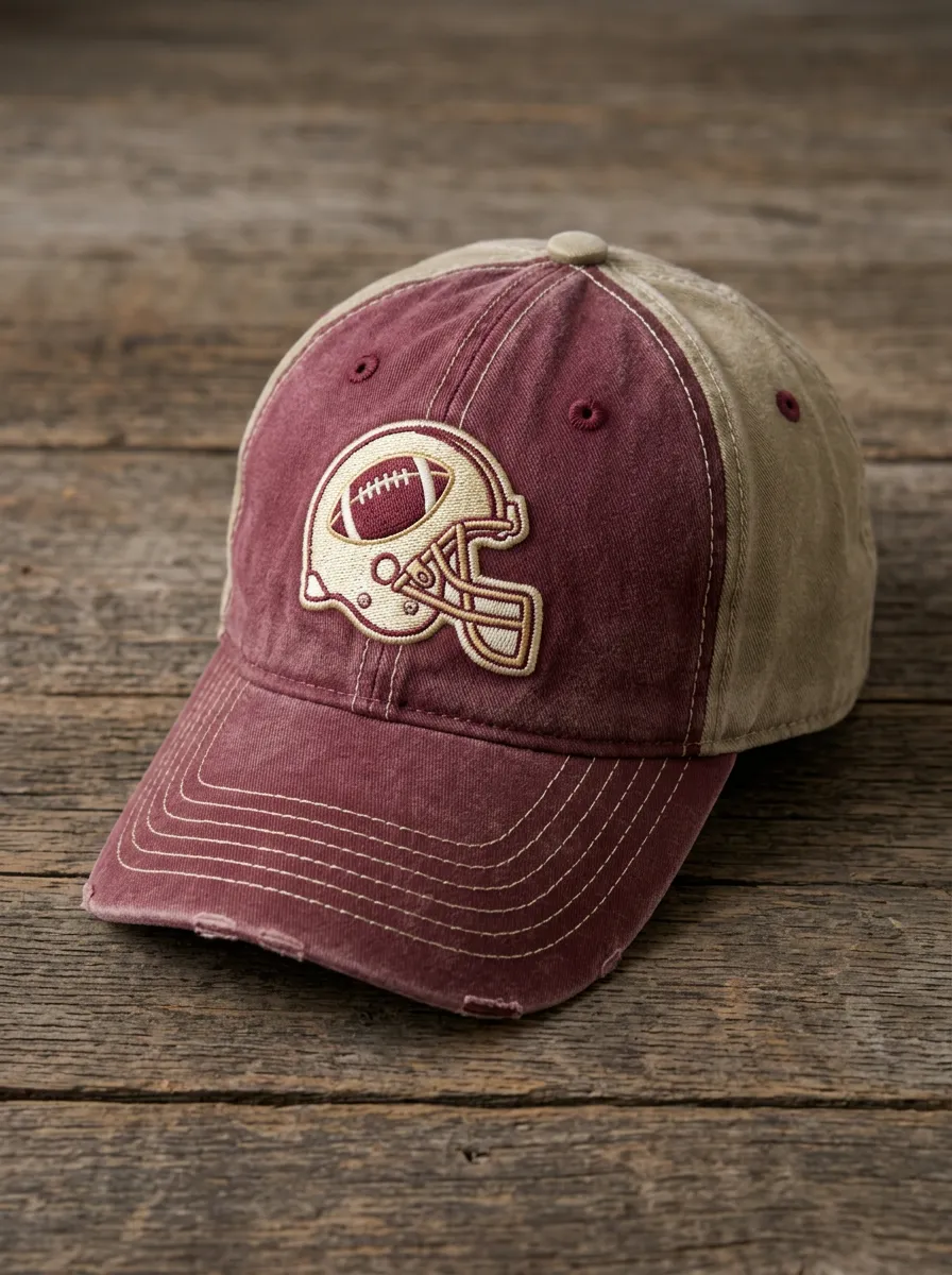 Unisex Varsity American Football Lover Helmet Embroidered Baseball Cap