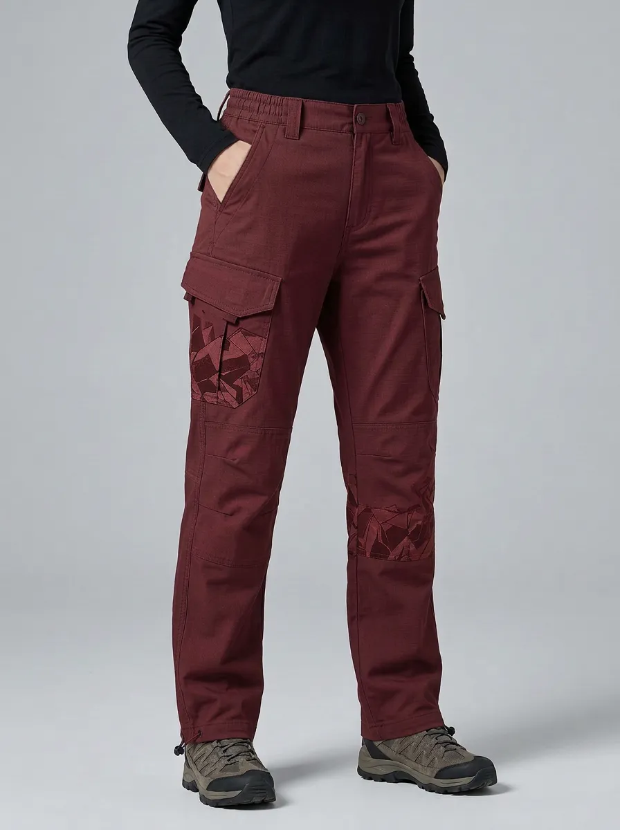 Tactical Outdoor Geometric Pattern Cargo Pants