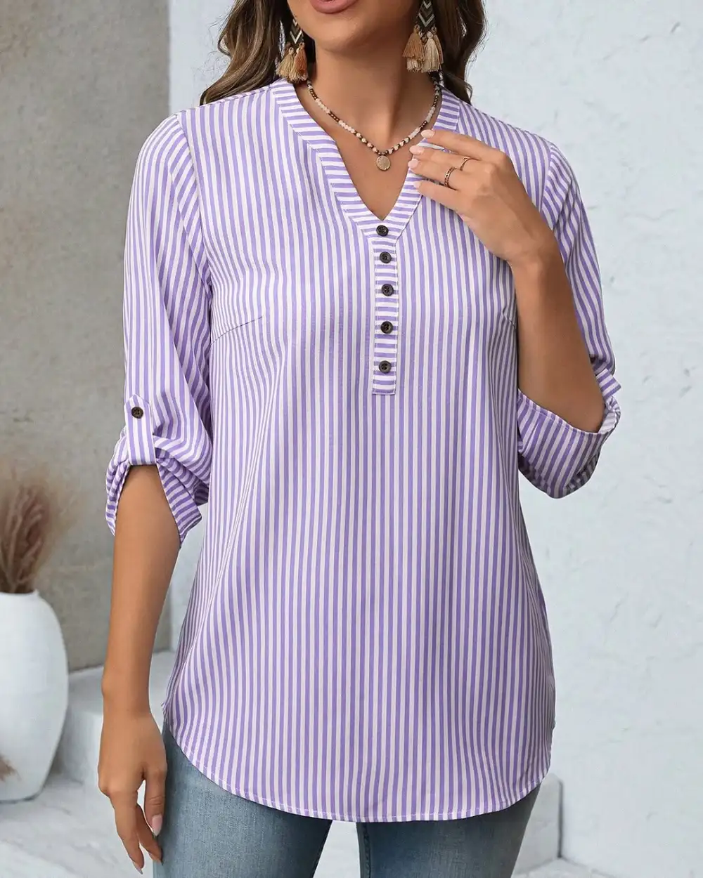 10PACK- Striped Casual Shirt