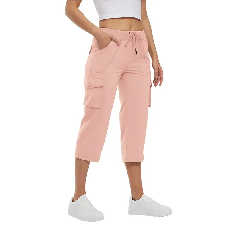 Women's Cargo Pants Plus Size Outdoor Lightweight Capris Casual Trip Loose Shorts