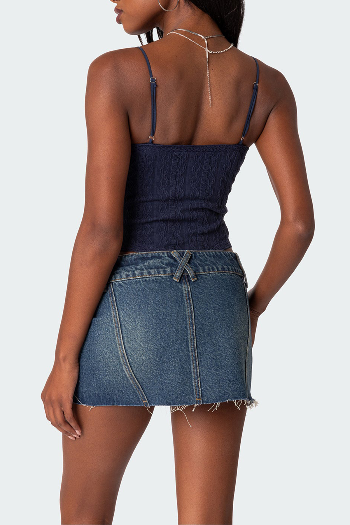 Lace-up Cut Out Knitted Bodysuit