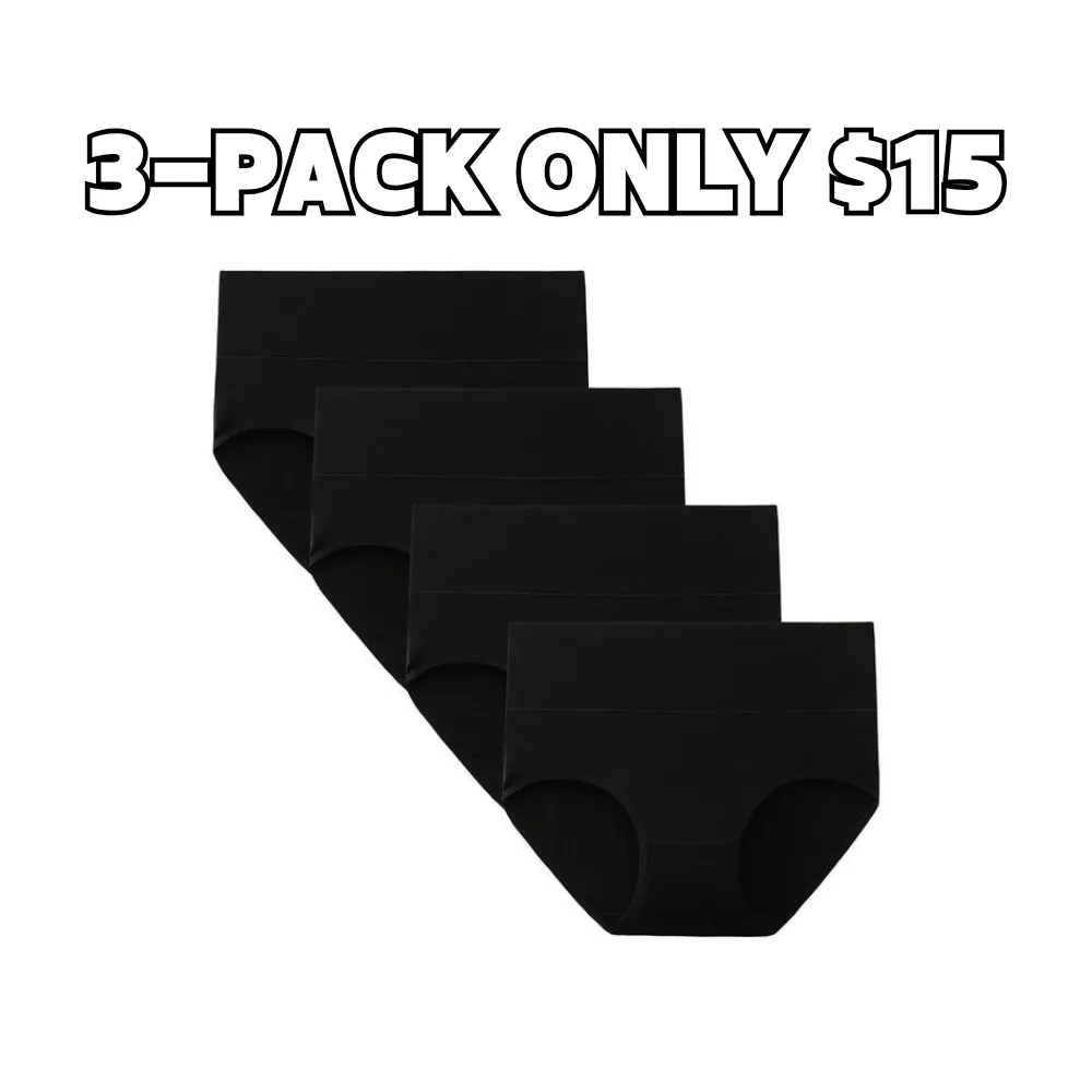 Women's large-size high-waist cotton underwear, soft and comfortable, fully covering triangle pants, breathable and elastic fabric, suitable for daily wear and providing all-day comfort.