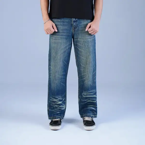 Men's Easy Relaxed Stretch Denim Jeans