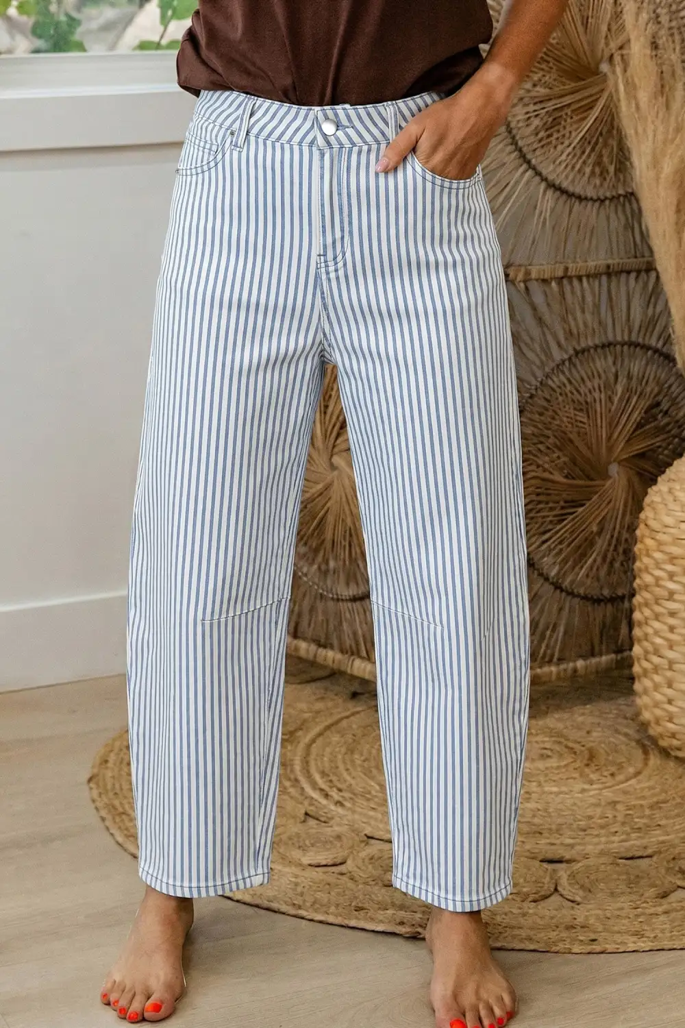 Barrel Leg Denim Jeans