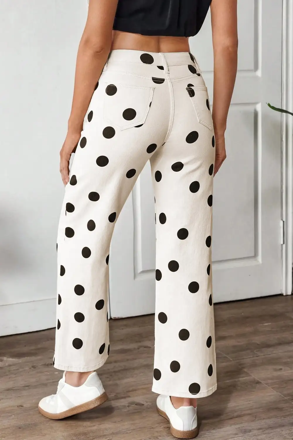 Straight Leg Tiered Denim Jeans
