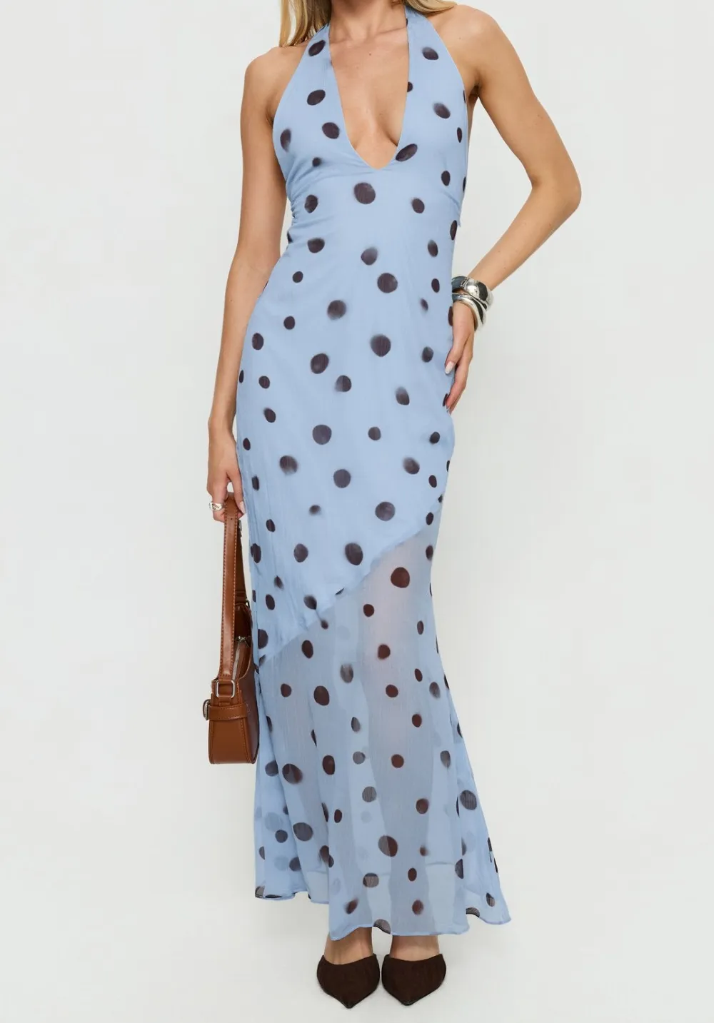 Texture Halter Maxi Dress