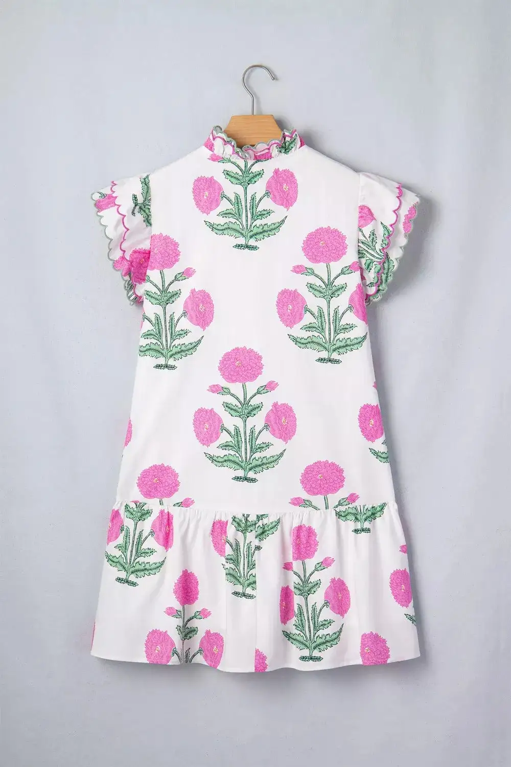 Floral Printed Ruffle Mini Dress