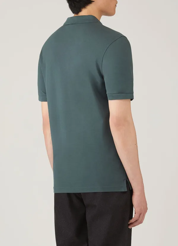 Versatile Everyday Slim Fit Cotton Pique Short Sleeve Polo Shirt