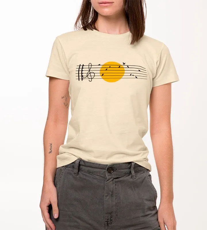 Unisex Beige Song of Bird T-Shirt