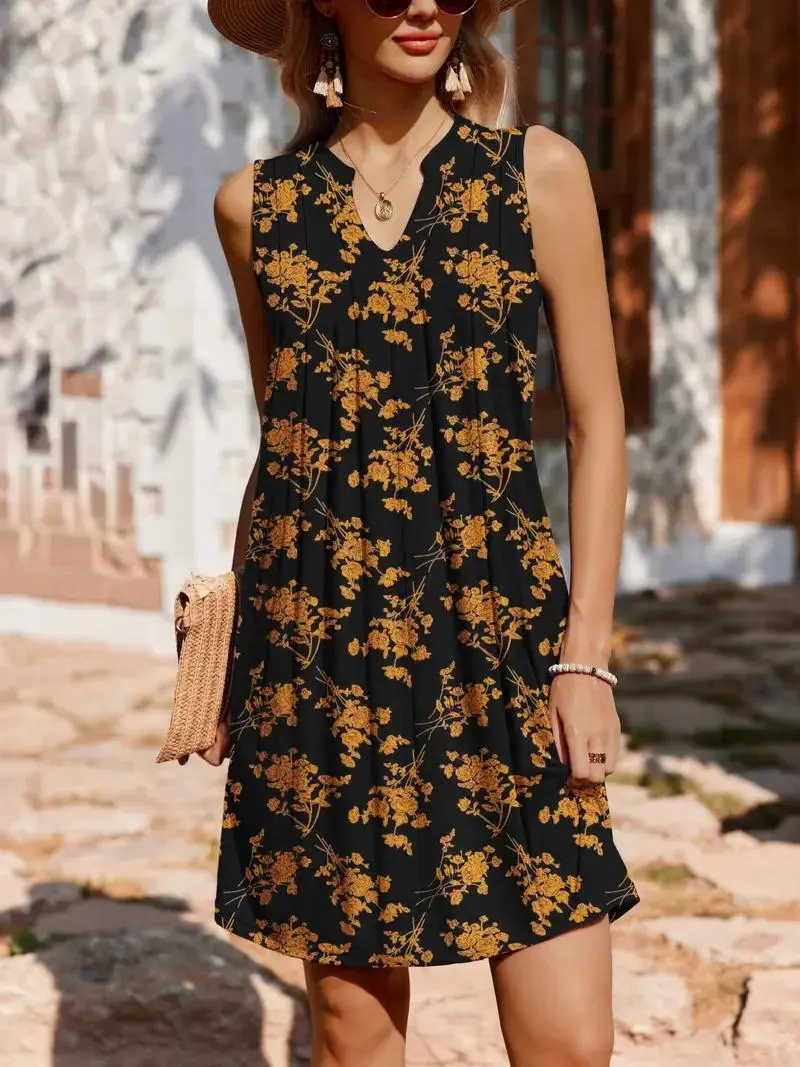 Women's Casual A-Line Dress with Pockets