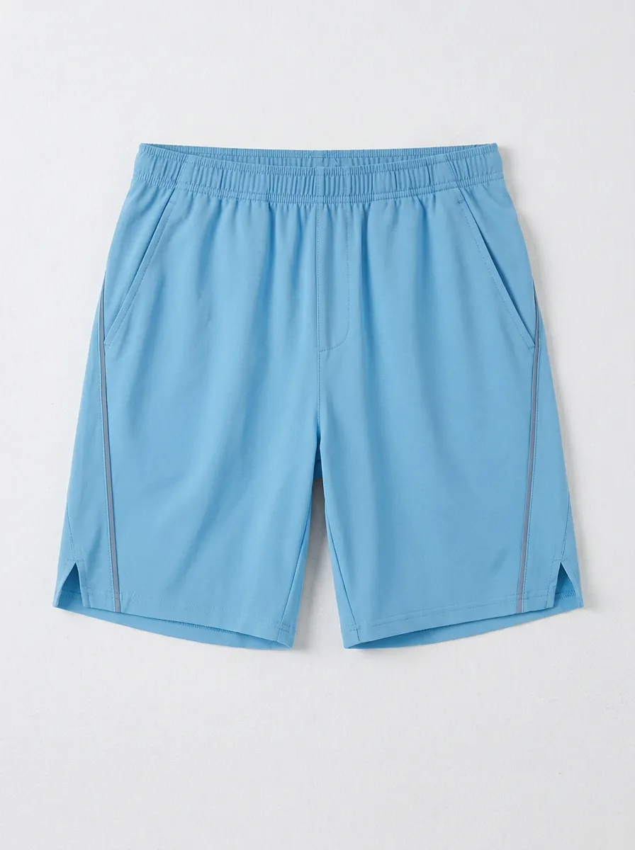 Piped-Trim Golf Athletic Shorts