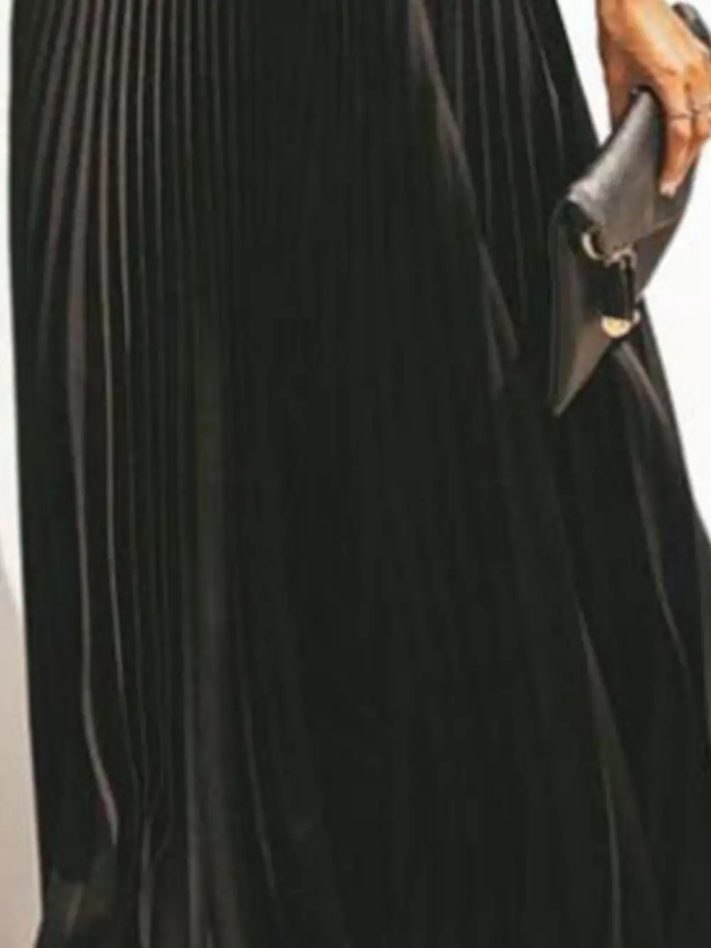Structured Shape Pleated Maxi Dress