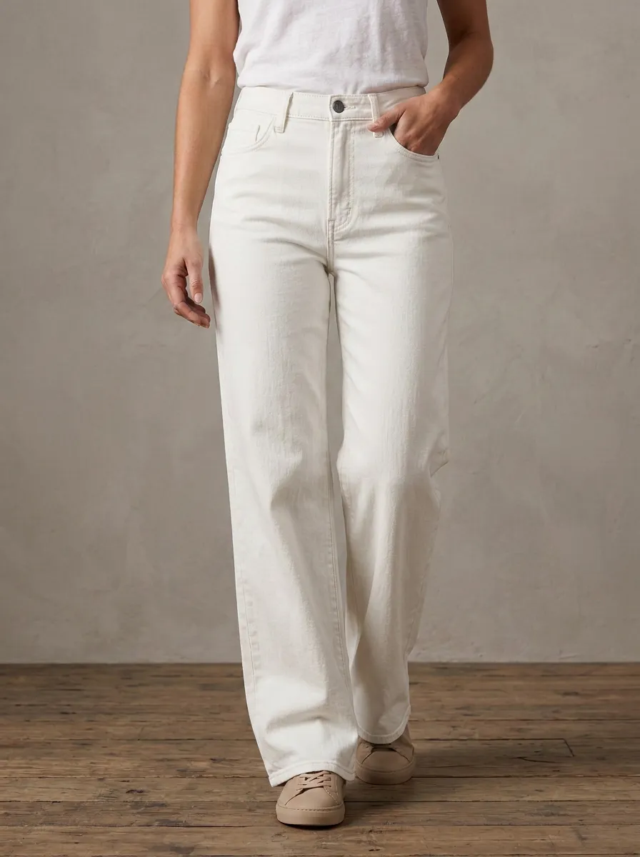 Urban-Ready High-Rise Wide-Leg Denim Jeans