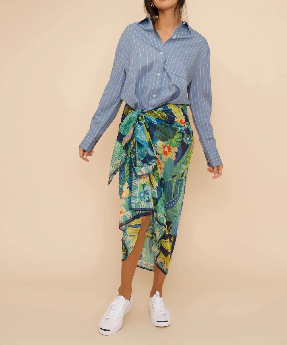 Art Graphic Casual Style Sarong Wrap