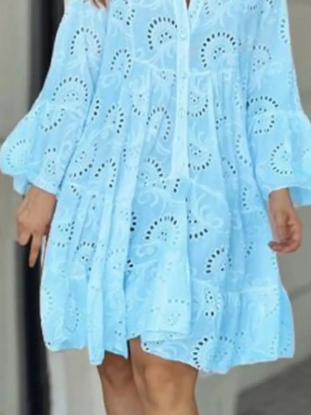 Ruffled Tiered Midi Tie Detail Dress