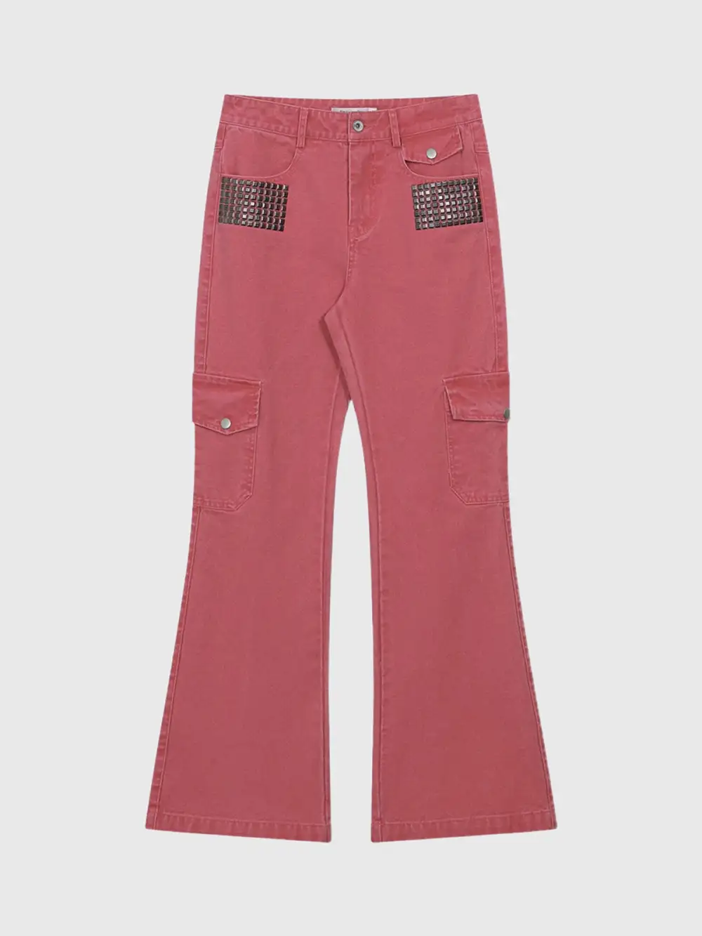 Flared Multi-Pocket Cargo Pants