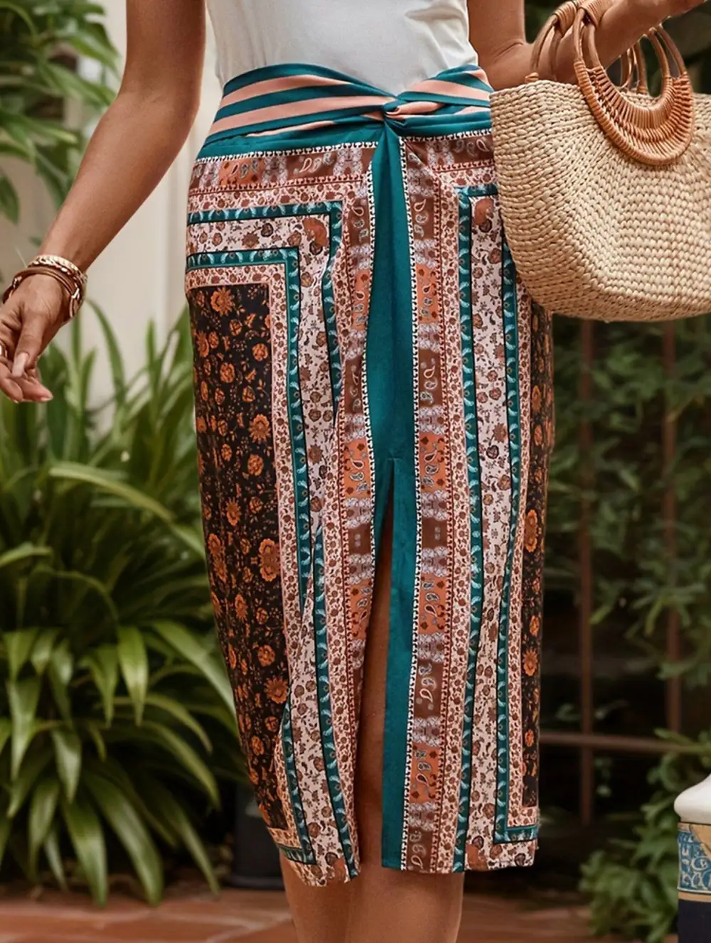 Vintage Floral A Line Skirt