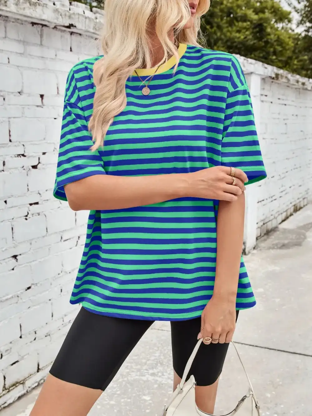 Striped Oversized Casual Tee
