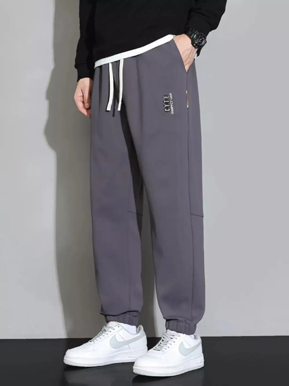 Men's Plus Size Casual Jogger Pants with Drawstring