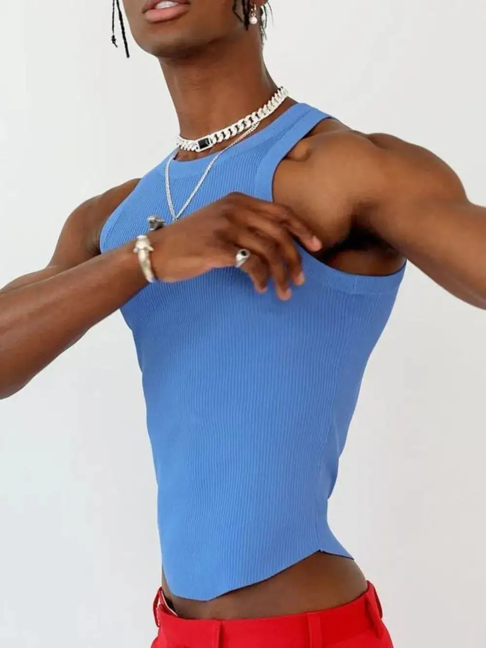 Men's Soft Stretch Round Neck Tank