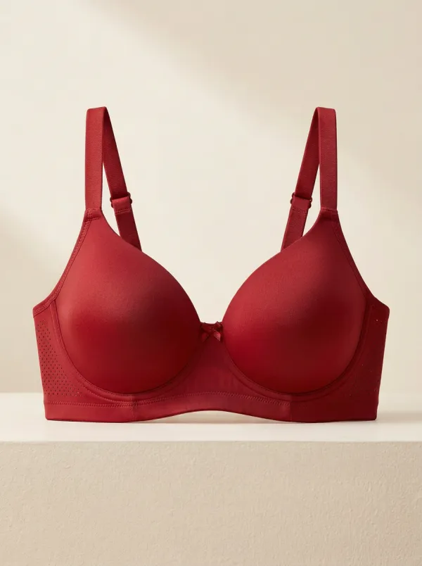 Women's Full-Coverage Underwire Seamless Wide-Strap Bra