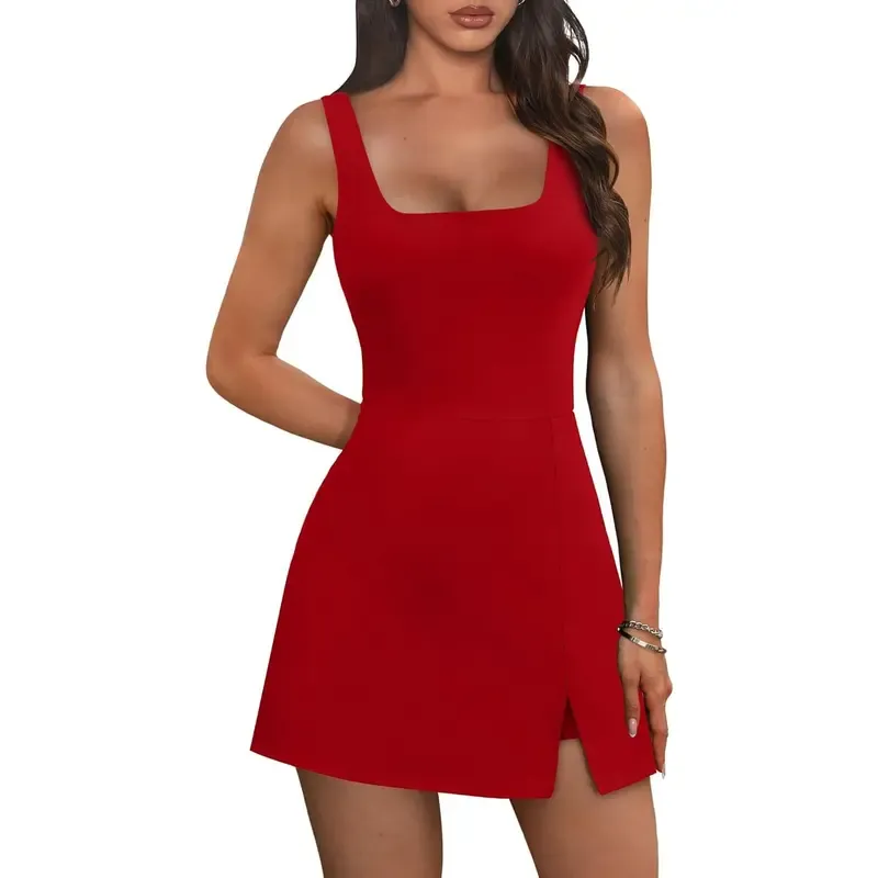 🎉Hot Sale🔥-Women's U-Neck Sleeveless Mini Dress🔥8-Pack - All Colors Included