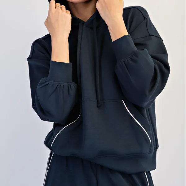 Modal Piping Hoodie