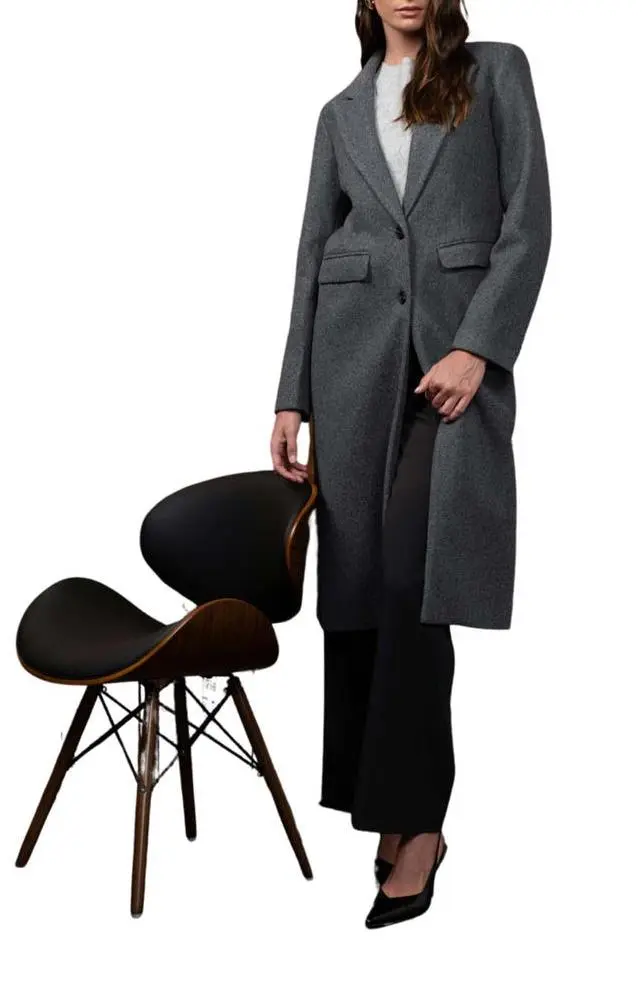 Notched Collar Coat