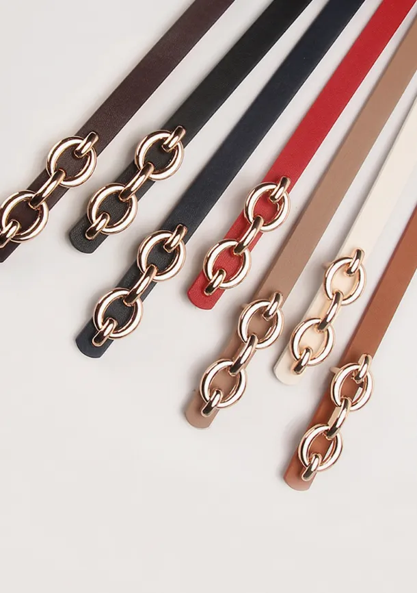 Double Chain Buckle Belt