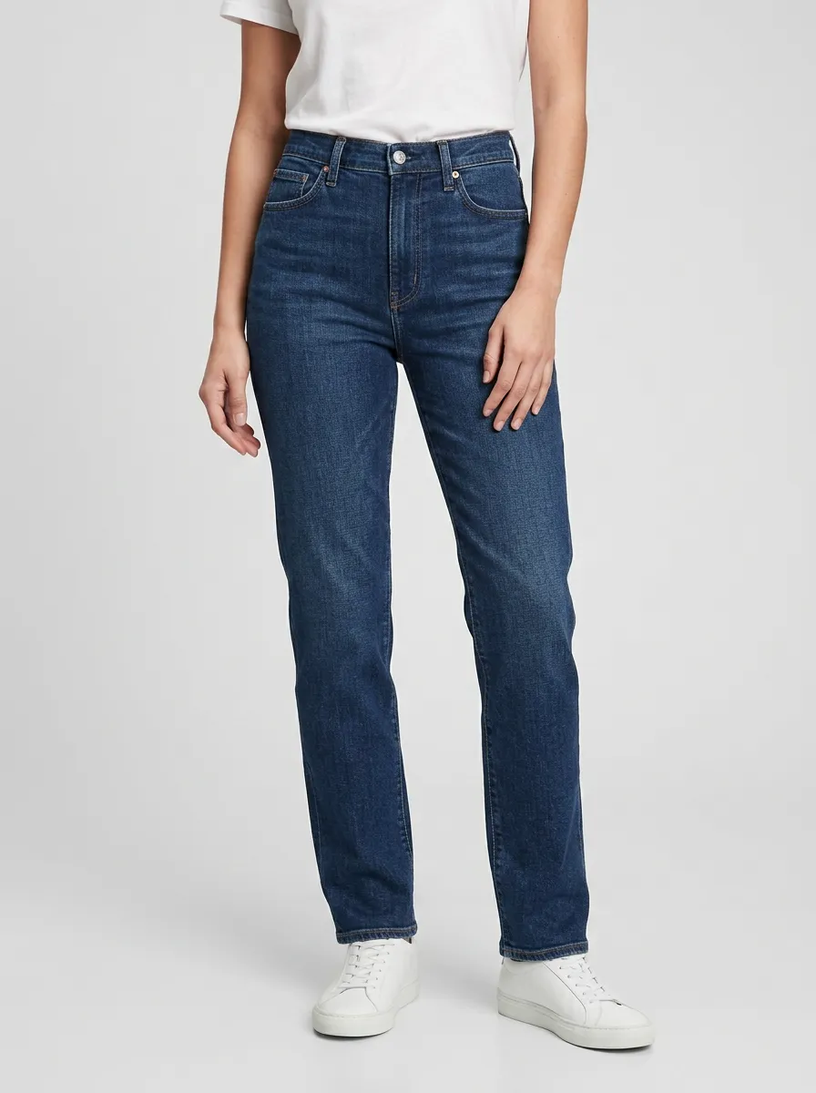 Soft-Look High-Rise Women's Straight-Leg Jeans