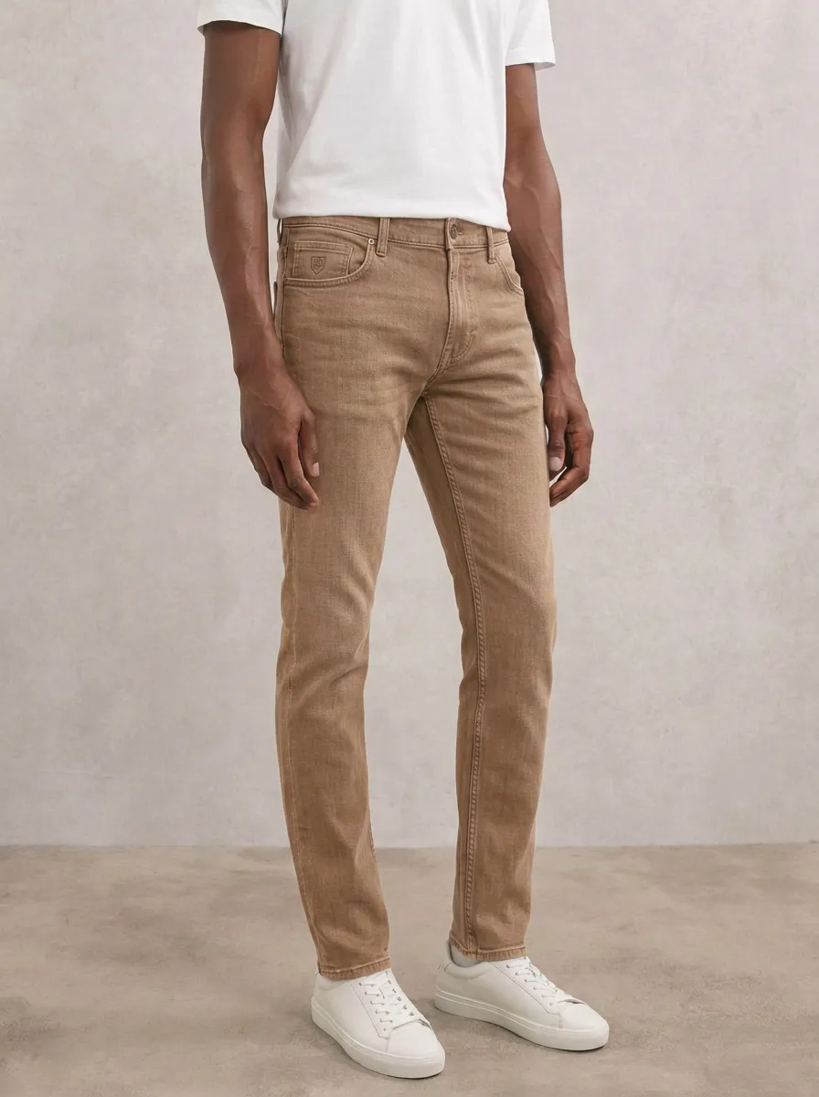 Men's Contemporary Flexible Slim Fit Stretch Denim Jeans