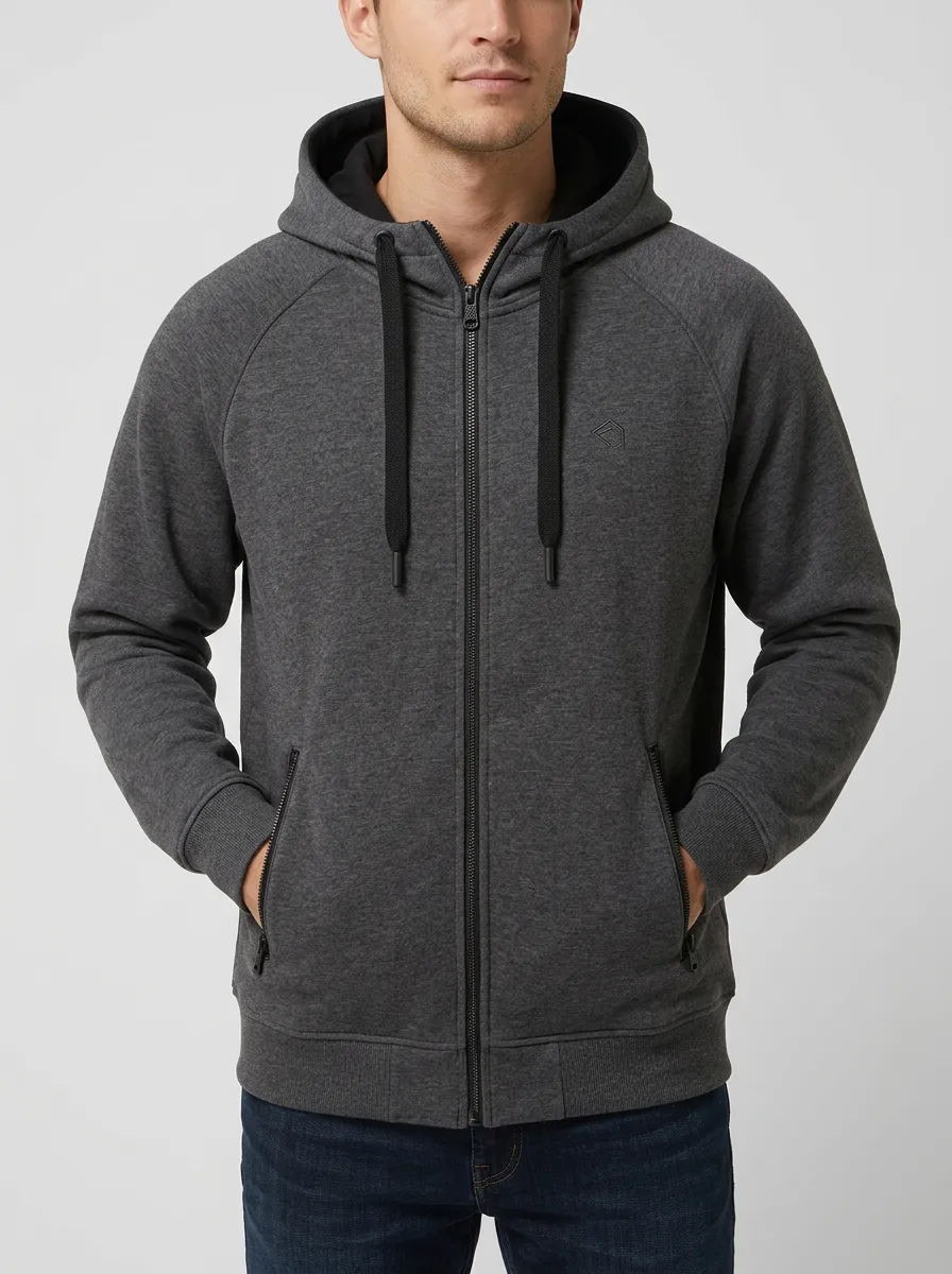 Relaxed Zip-Up Hooded Edit Men's Sport Jacket