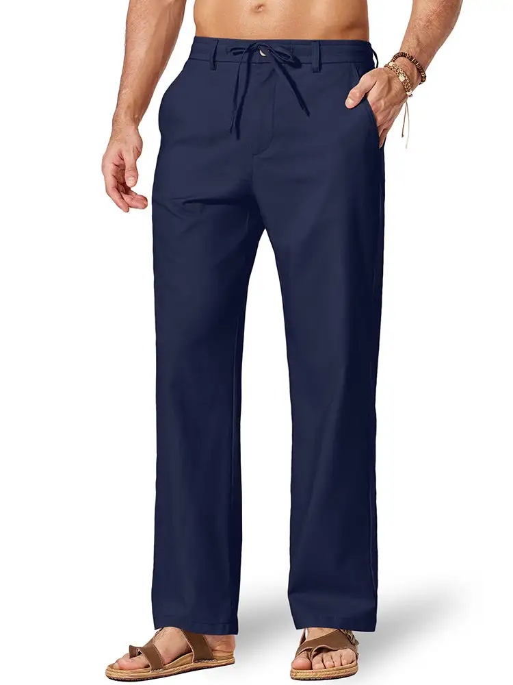 Comfort Lightweight Cotton Linen Drawstring Pants