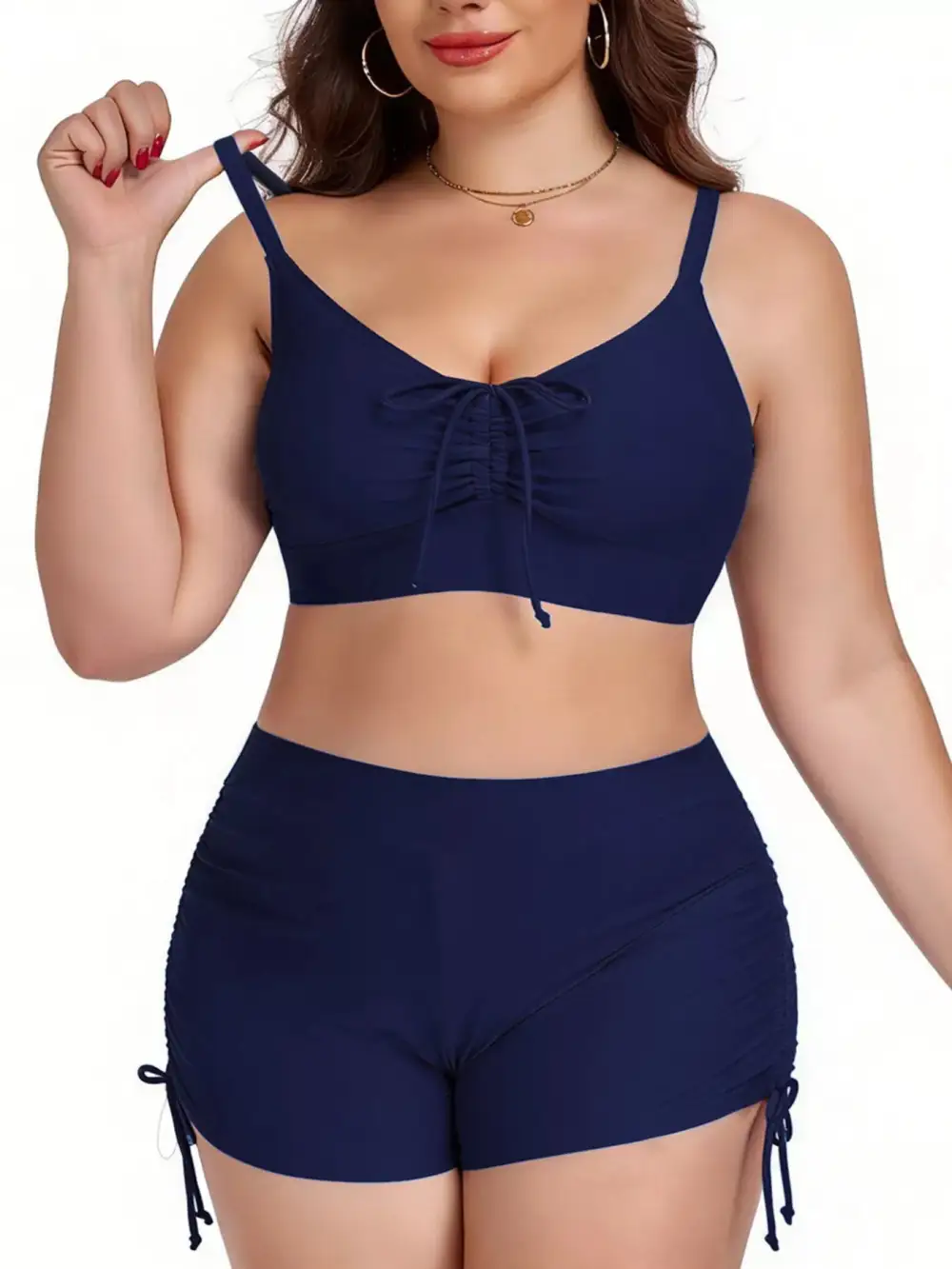 Ruched Two Piece Swim Set