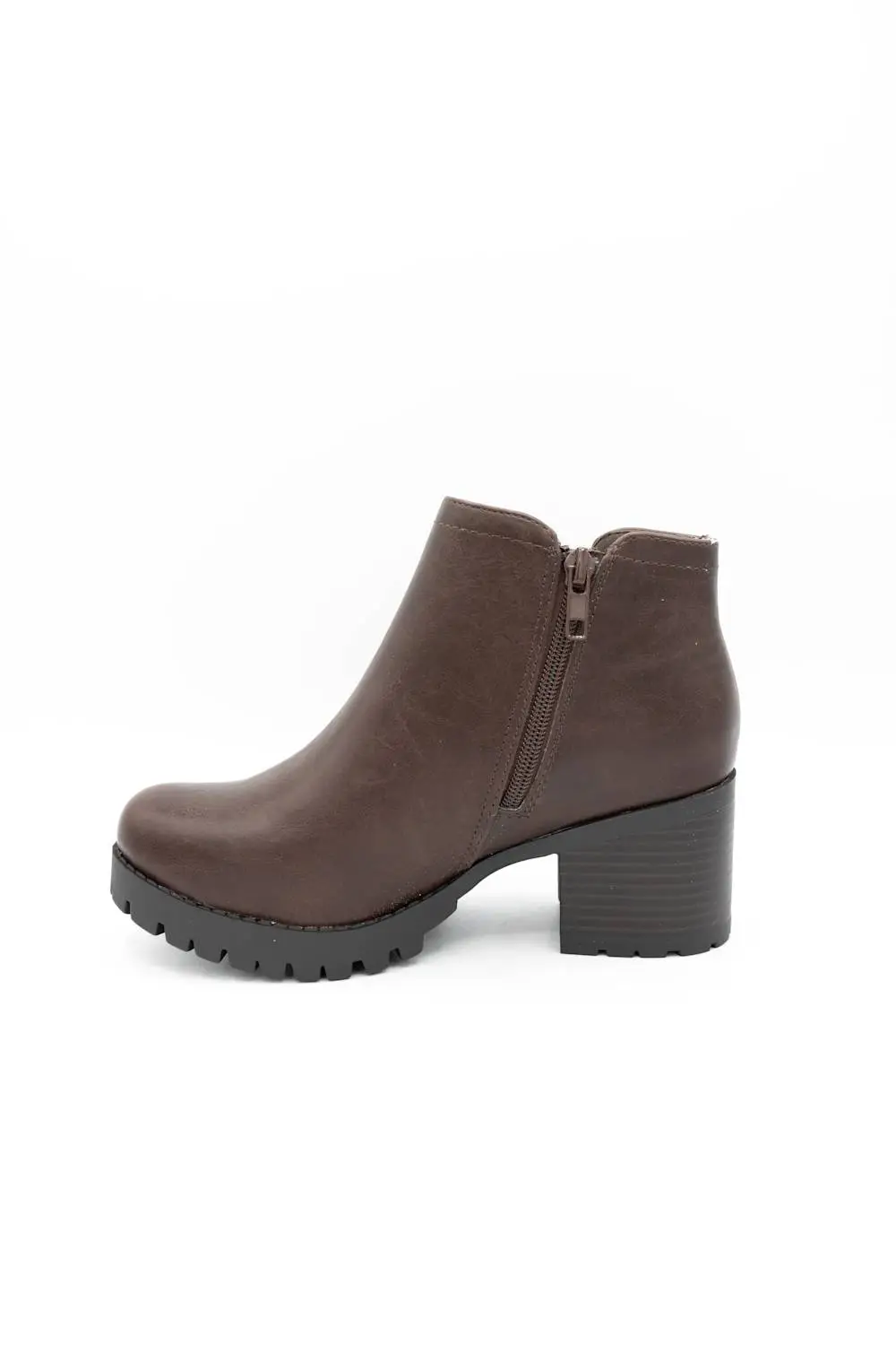 Classic Lug Sole Suede Zip Entry Round Toe Bootie