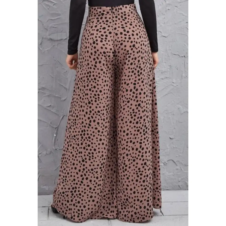Animal Print High Rise Culottes Pants