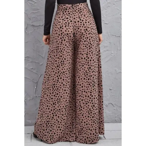 Animal Print High Rise Culottes Pants