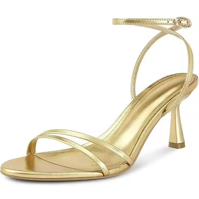 Selena Chic Ankle Strap Kitten Heels