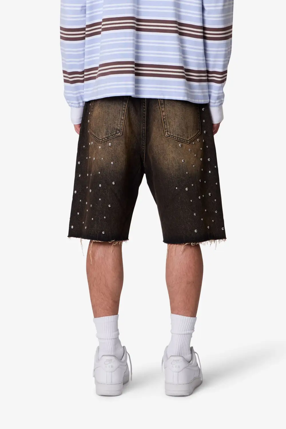 Baggy Studded Denim Shorts
