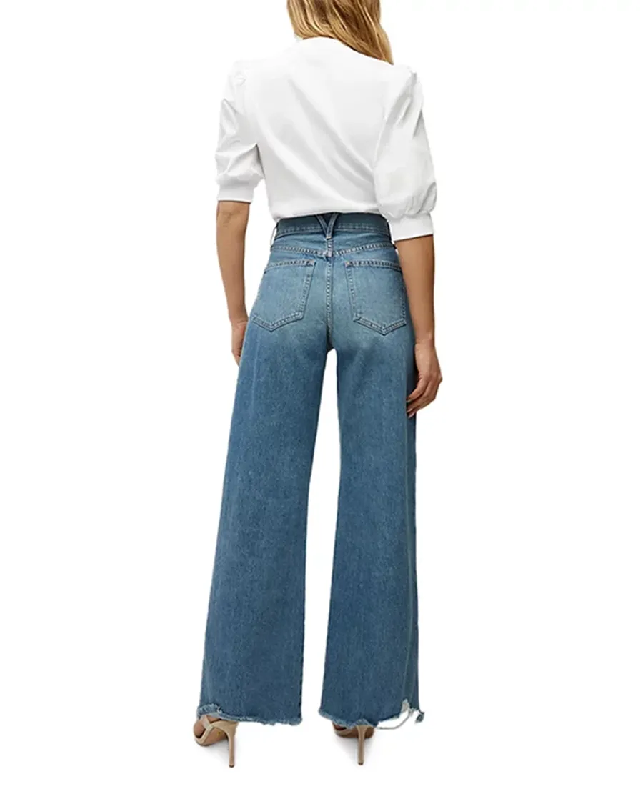 V-Neck Button Front Top