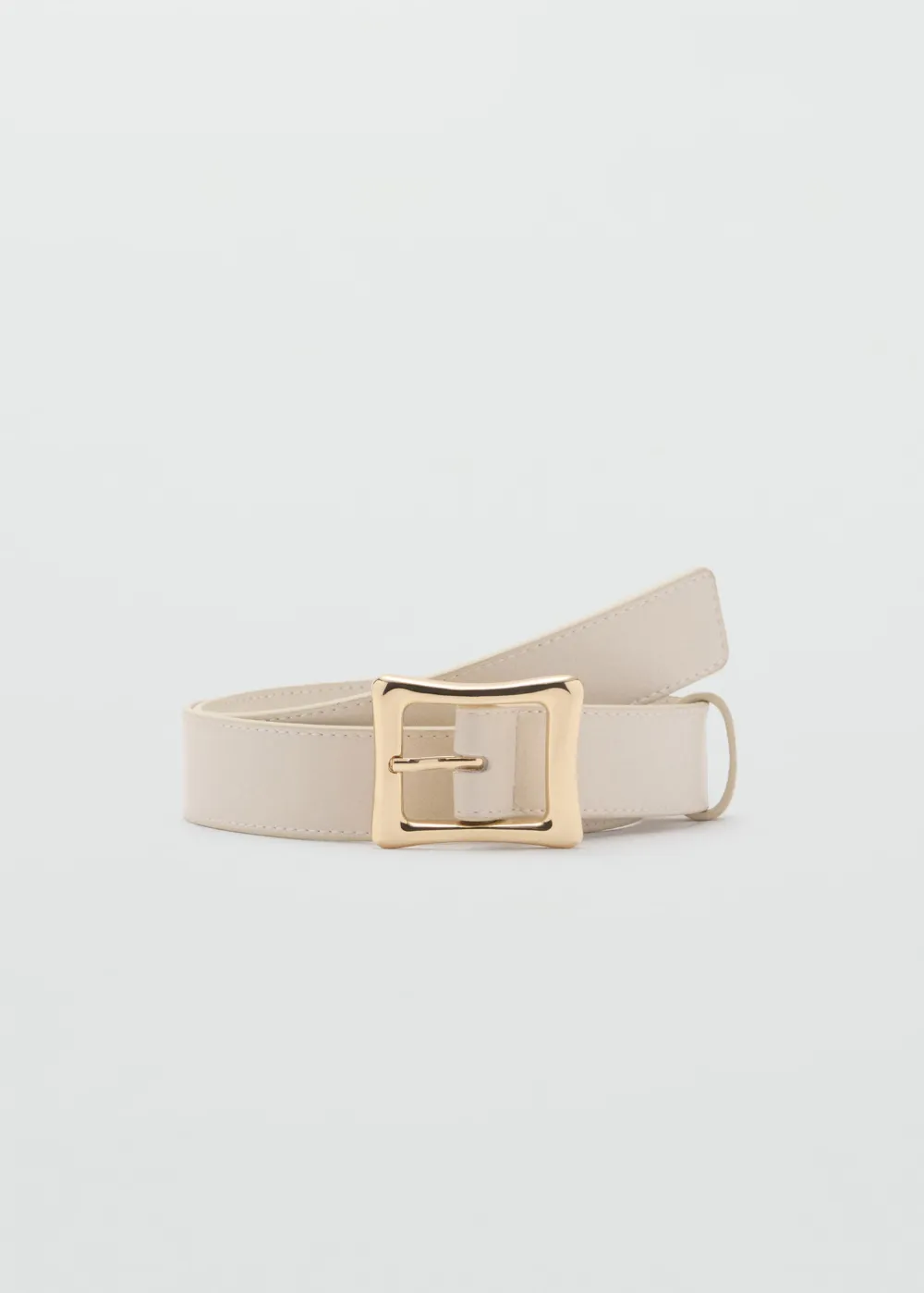 Brown Casual Style Plain Square Buckle Belts
