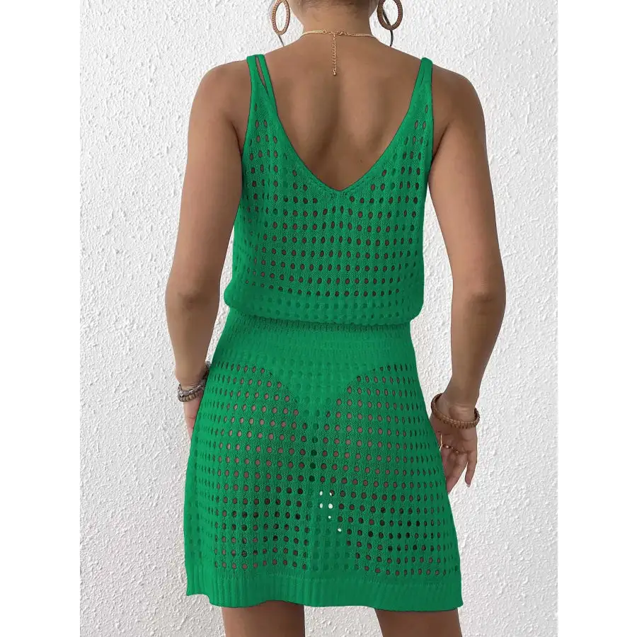 Everyday Crochet Knit Cover Up Mini Dress