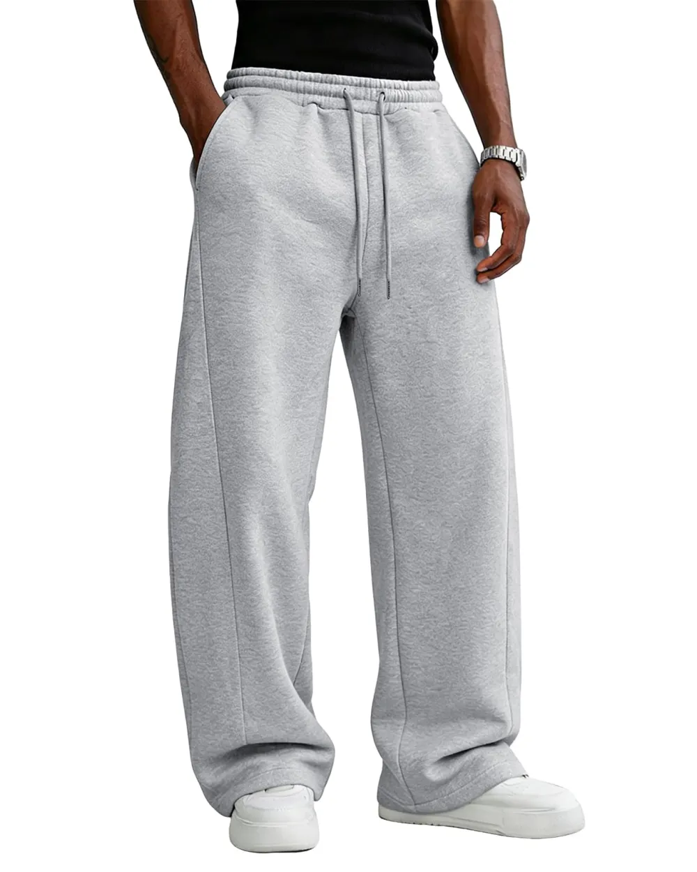 Men's Baggy Sweatpants - Light Gray