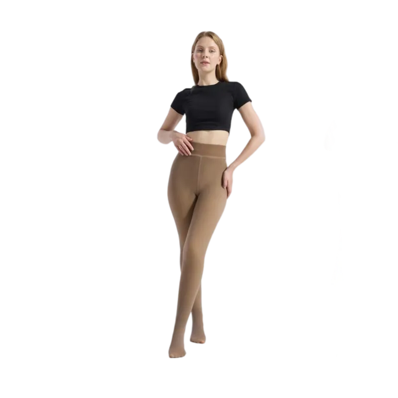 Fleece Lined Tights Sheer Women