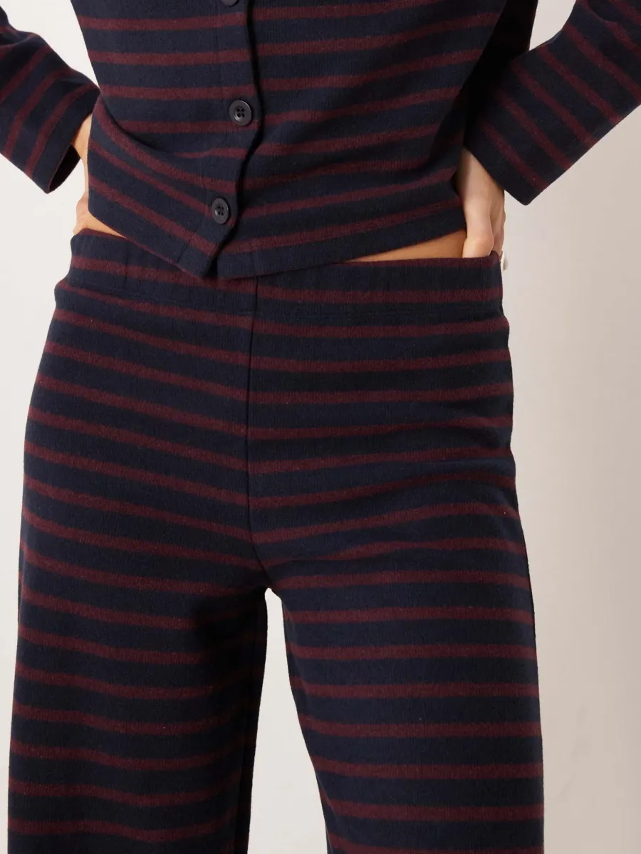 Stripe Wide-Leg Pants
