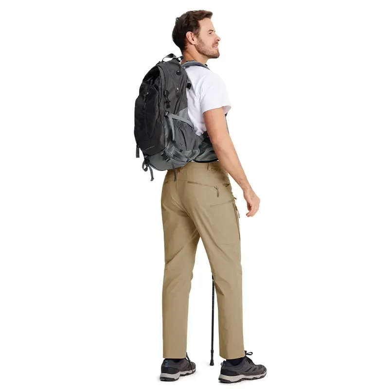 Men's Tactical Pants Water Repellent 8 Pockets Ripstop Hiking Trousers Lightweight Work Pants