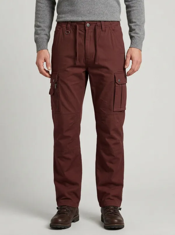 Men's Outdoor Tactical Olive Green Multi-Pocket Cargo Pants