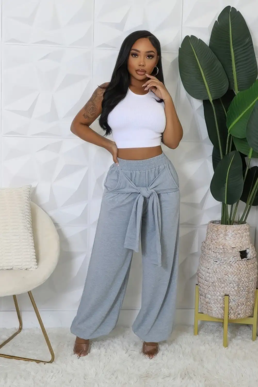 High Waisted Stretch Pants