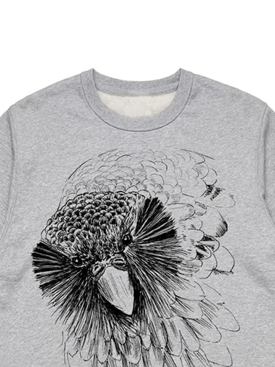 Simple and fashionable owl-patterned versatile casual sportswear shirt